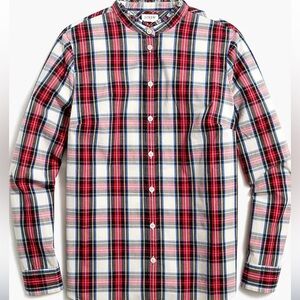 J. Crew Women’s Tartan button-front top with ruffled collar Size XS